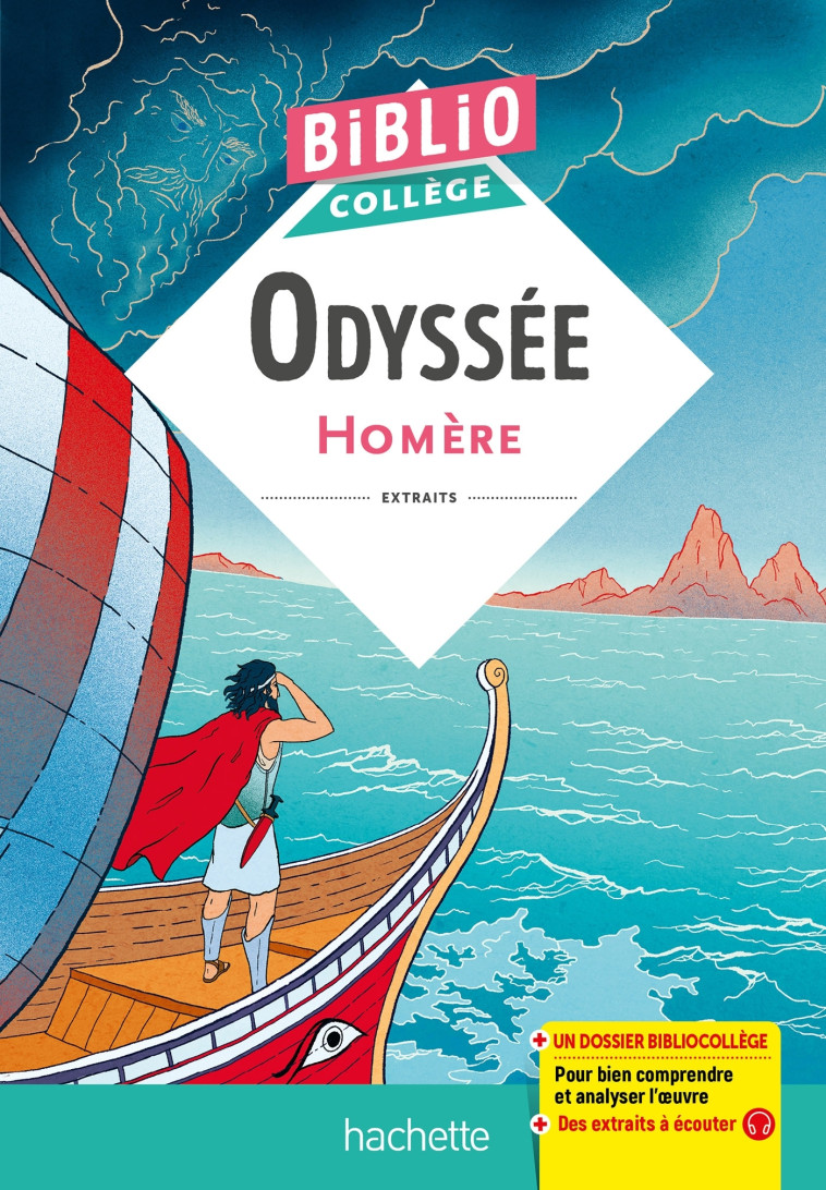 Bibliocollège - Odyssée, Homère -  Homère - HACHETTE EDUC