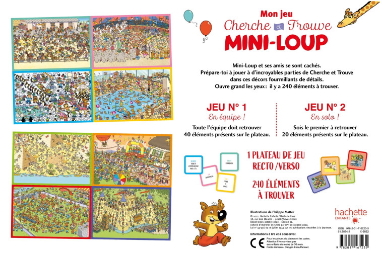 Mini-Loup jeu cherche et trouve - Philippe Matter - HACHETTE ENFANT