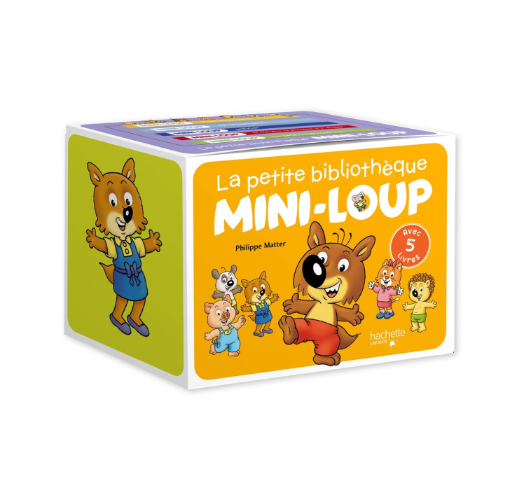 La petite bibliothèque Mini-Loup - avec 5 livres - Philippe Matter - HACHETTE ENFANT