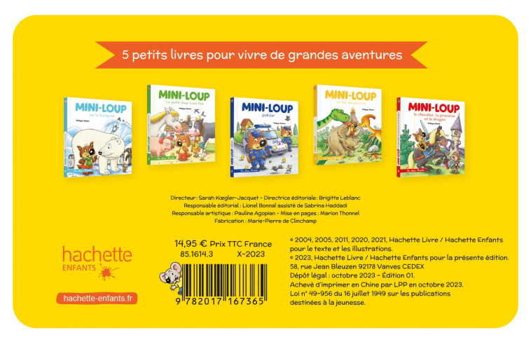 La petite bibliothèque Mini-Loup - avec 5 livres - Philippe Matter - HACHETTE ENFANT