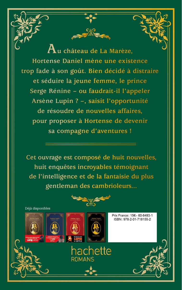 Arsène Lupin - Les Huit coups de l'horloge - XXX - HACHETTE ROMANS