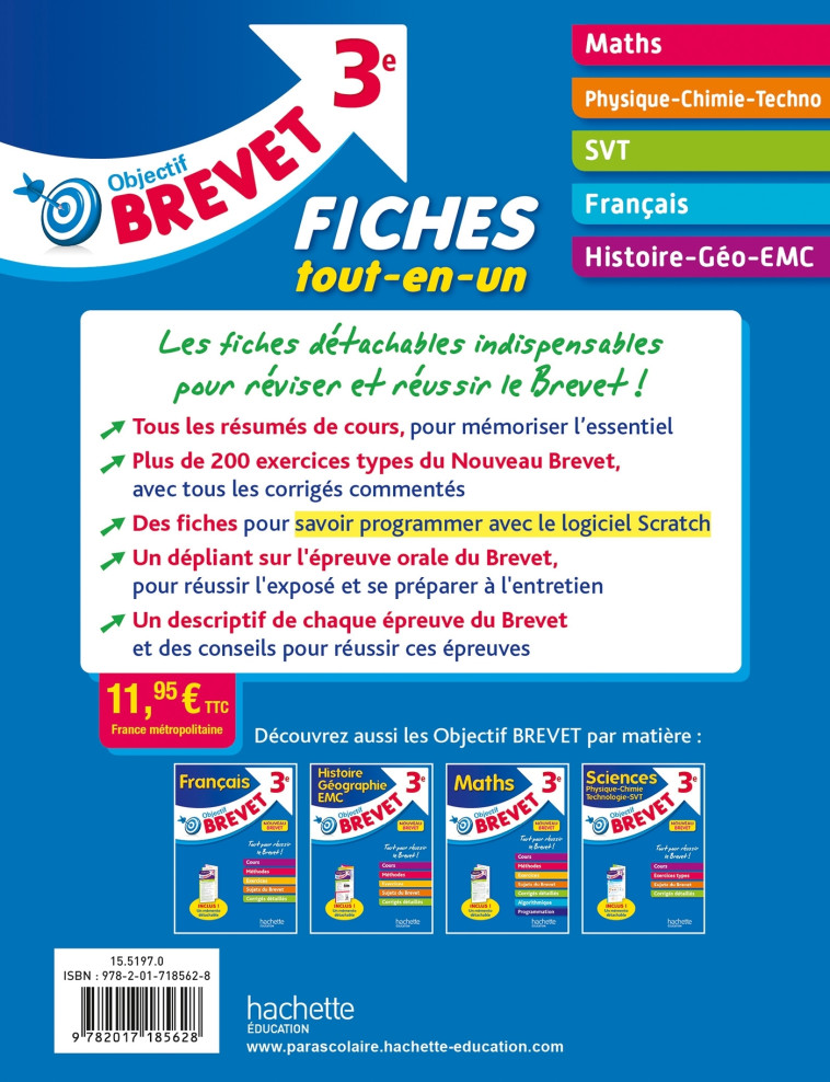 Objectif Brevet Fiches Tout-en-un 2023 - Nicolas Clamart - HACHETTE EDUC