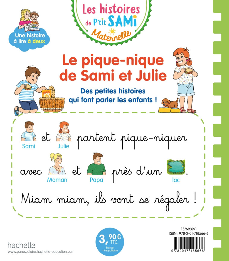 Les histoires de P'tit Sami Maternelle (3-5 ans) : Le pique-nique de Sami et Julie - Sophie De Mullenheim - HACHETTE EDUC