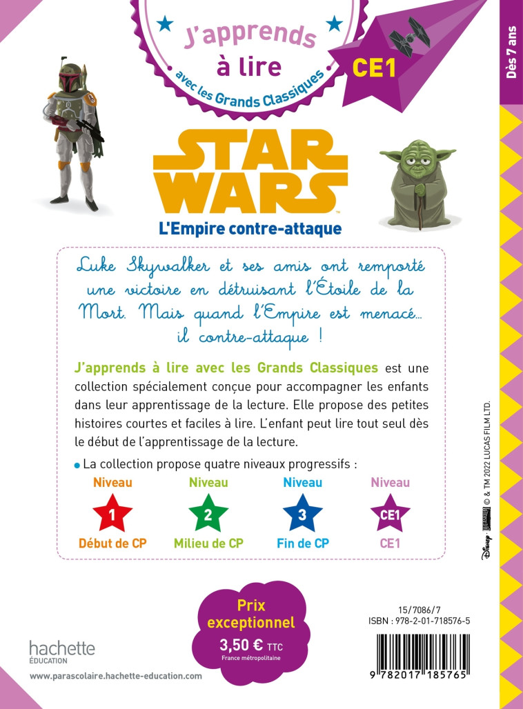 Disney - Star Wars - L'Empire contre-attaque, CE1 - Isabelle Albertin - HACHETTE EDUC