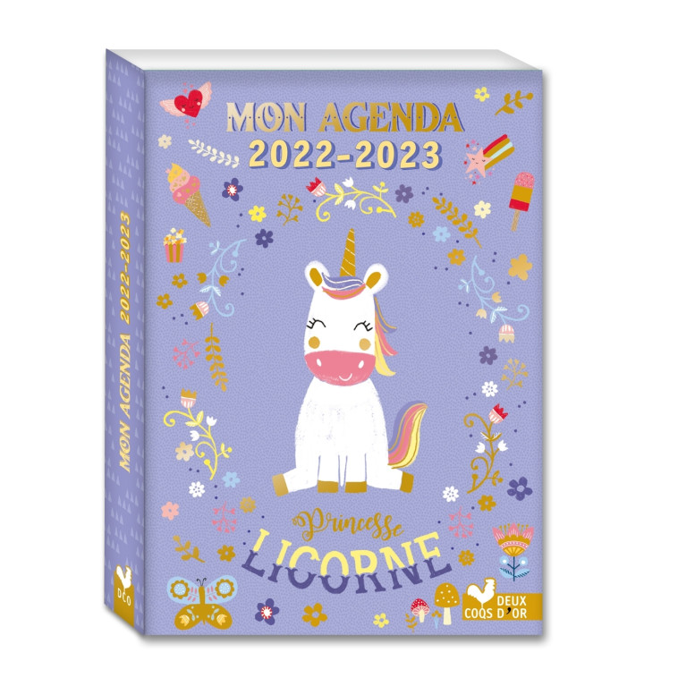 Agenda 2022-2023 princesse licorne - Louise Anglicas - DEUX COQS D OR