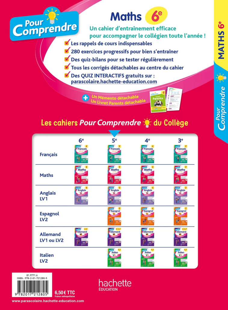 Pour Comprendre Maths 6E - Philippe Rousseau - HACHETTE EDUC