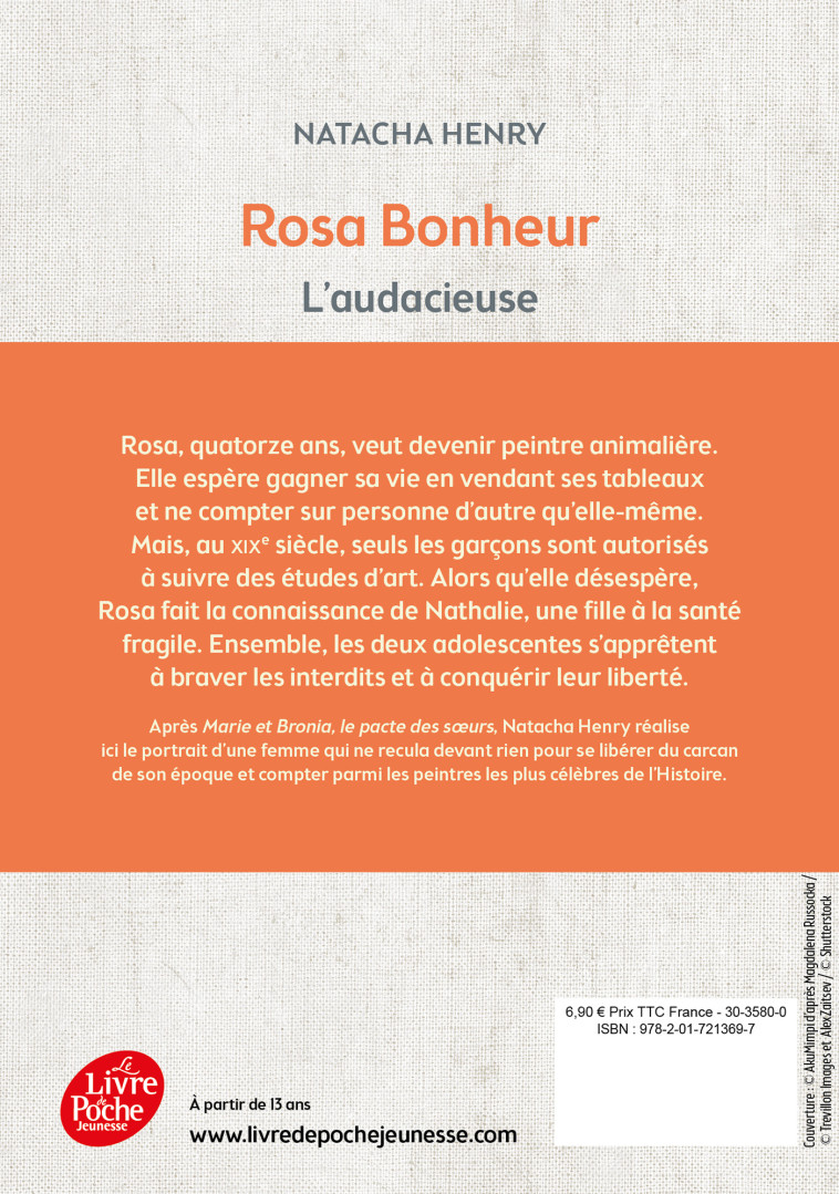 Rosa Bonheur - Natacha Henry - POCHE JEUNESSE