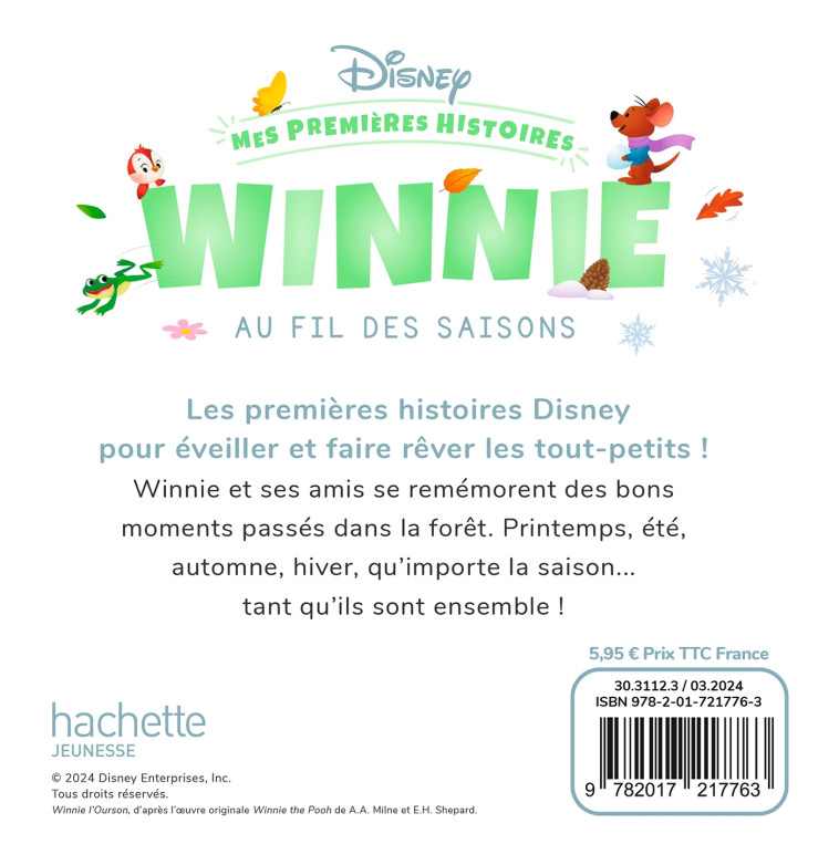 DISNEY - Mes Premières histoires - Winnie au fil des saisons - XXX - DISNEY HACHETTE