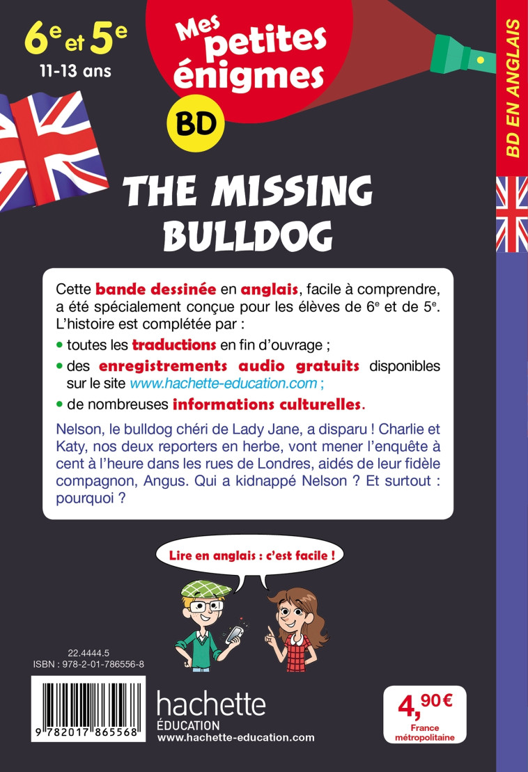 The Missing Bulldog  - 6e et 5e - Cahier de vacances 2024 - Joanna Le May - HACHETTE EDUC