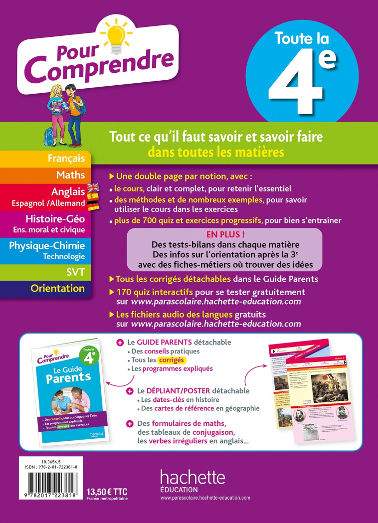 Pour Comprendre Toutes Les Matières 4E - Isabelle Lisle - HACHETTE EDUC