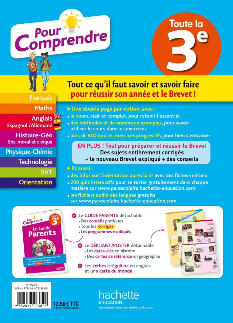 Pour Comprendre Toutes Les Matières 3E - Isabelle Lisle - HACHETTE EDUC