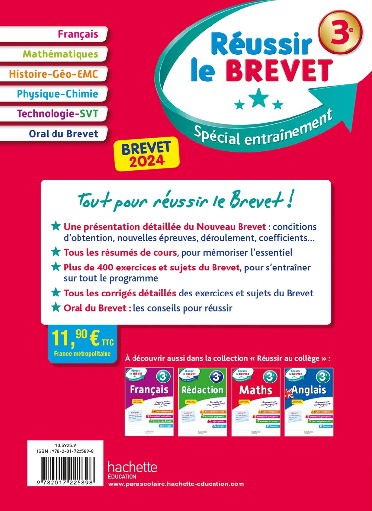 Réussir le BREVET 2024 - Isabelle Lisle - HACHETTE EDUC