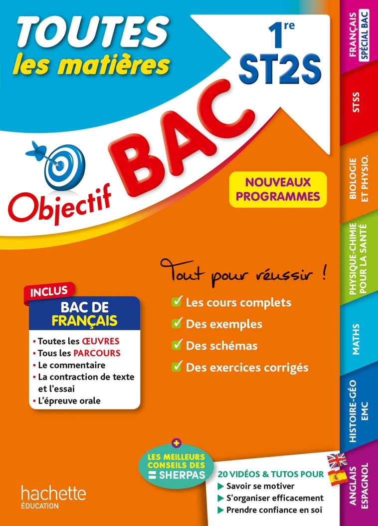 Objectif BAC 2025 - 1re ST2S Toutes les matières - Catherine Duffau - HACHETTE EDUC