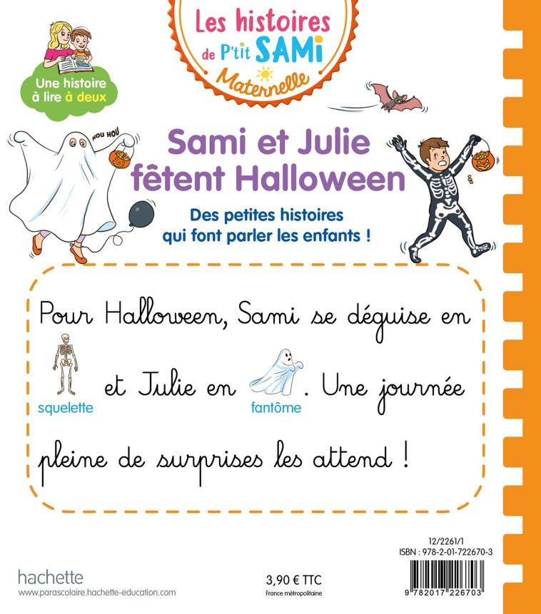 Les histoires de P'tit Sami Maternelle (3-5 ans) : La fête d'Halloween - Alain Boyer - HACHETTE EDUC