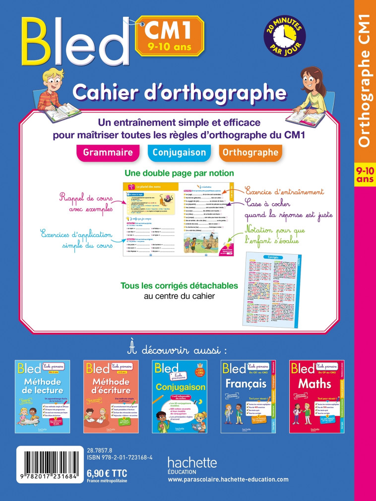 Bled Cahier d'orthographe CM1 - Claude Couque - HACHETTE EDUC