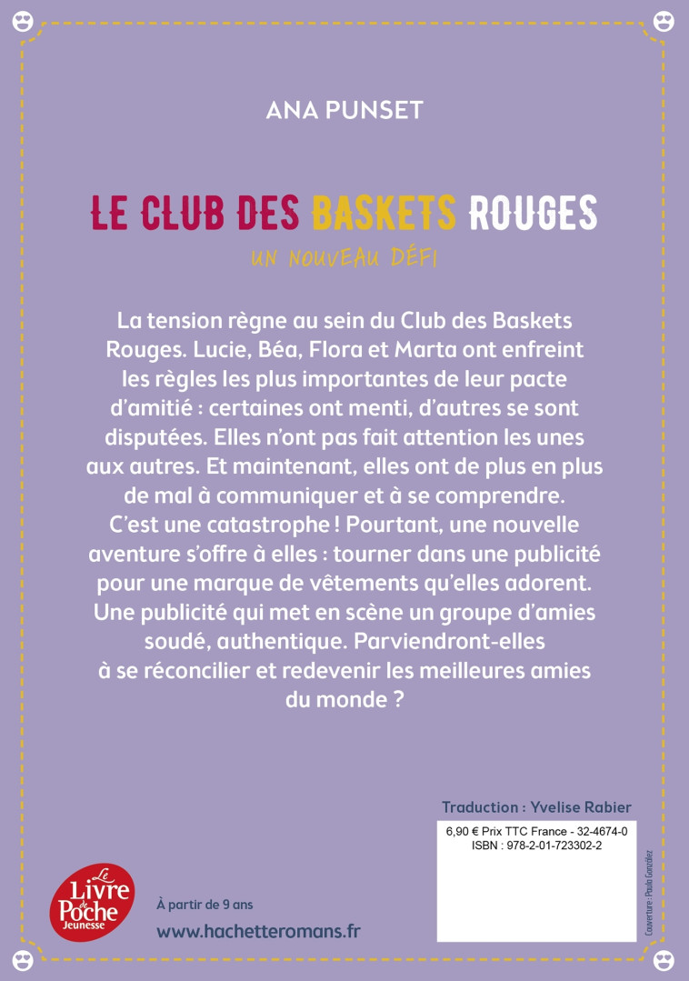 Le club des baskets rouges - Tome 3 - Ana Punset - POCHE JEUNESSE