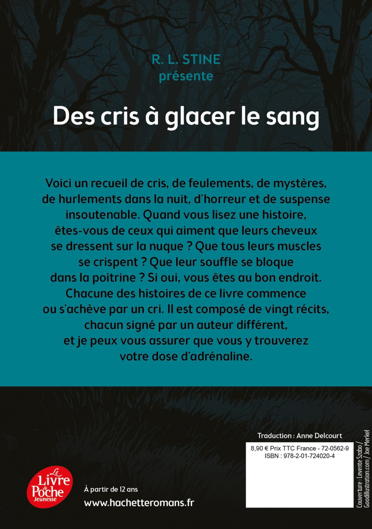 Des cris à glacer le sang - R.L Stine - POCHE JEUNESSE