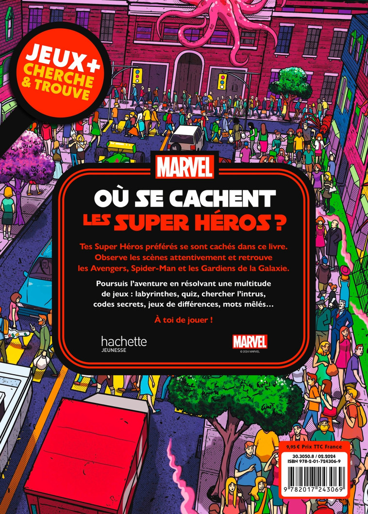 MARVEL - Où se cachent les Super Héros ? - Jeux + Cherche et trouve - XXX - DISNEY HACHETTE