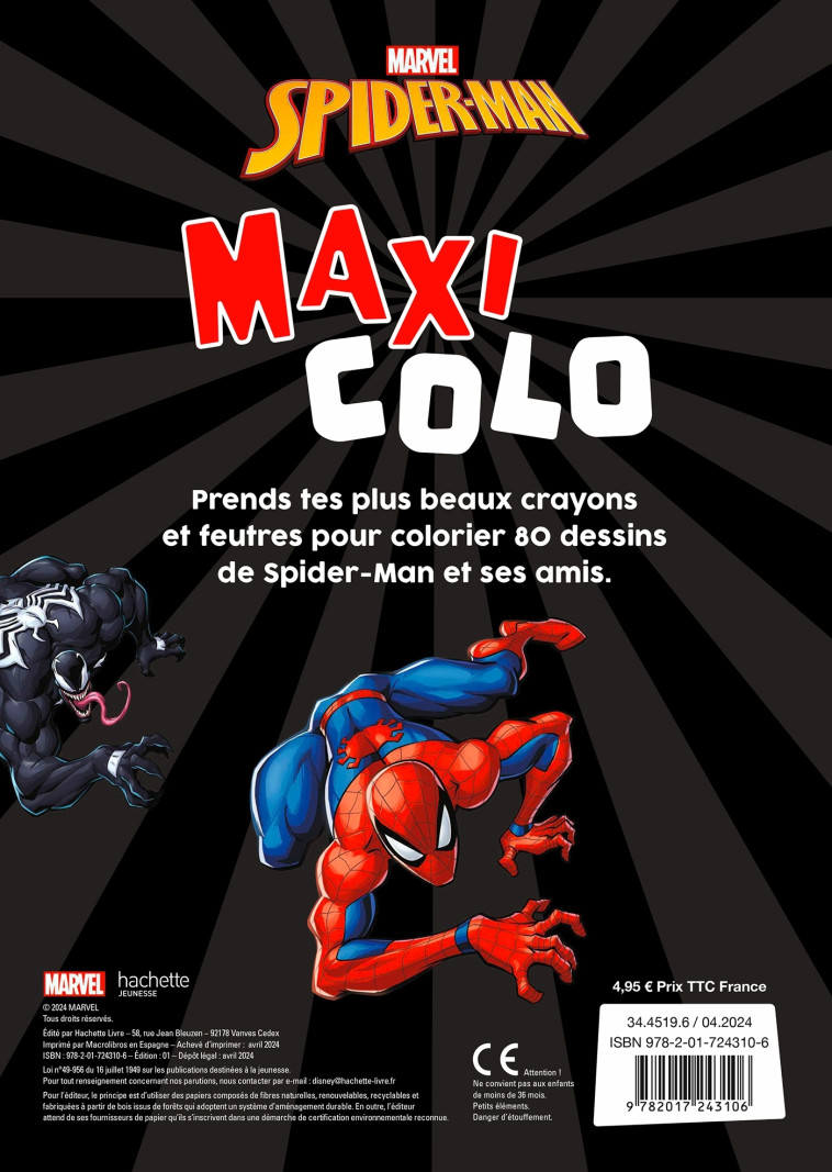 SPIDER-MAN - Maxi Colo - MARVEL - XXX - DISNEY HACHETTE