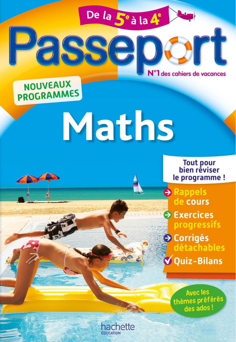 Passeport - Maths de la 5e à la 4e - Cahier de vacances 2021 - Philippe Rousseau - HACHETTE EDUC