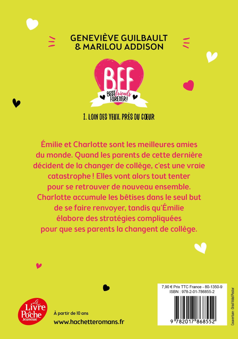 BFF Best Friends Forever - Tome 1 - Geneviève Guibault - POCHE JEUNESSE