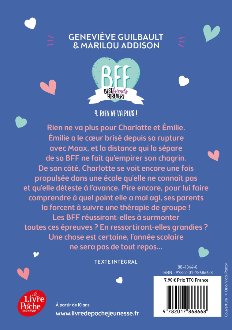 BFF Best Friends Forever - Tome 4 - Geneviève Guilbault - POCHE JEUNESSE