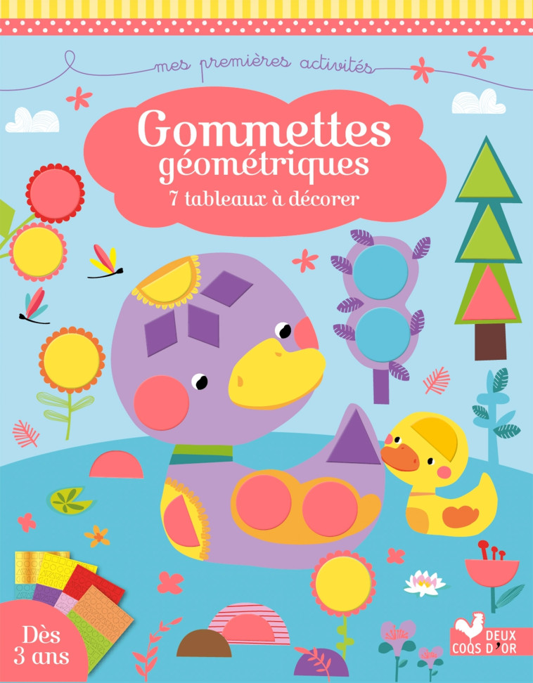 Gommettes géométriques - pochette avec accessoires - Veronique Petit - DEUX COQS D OR