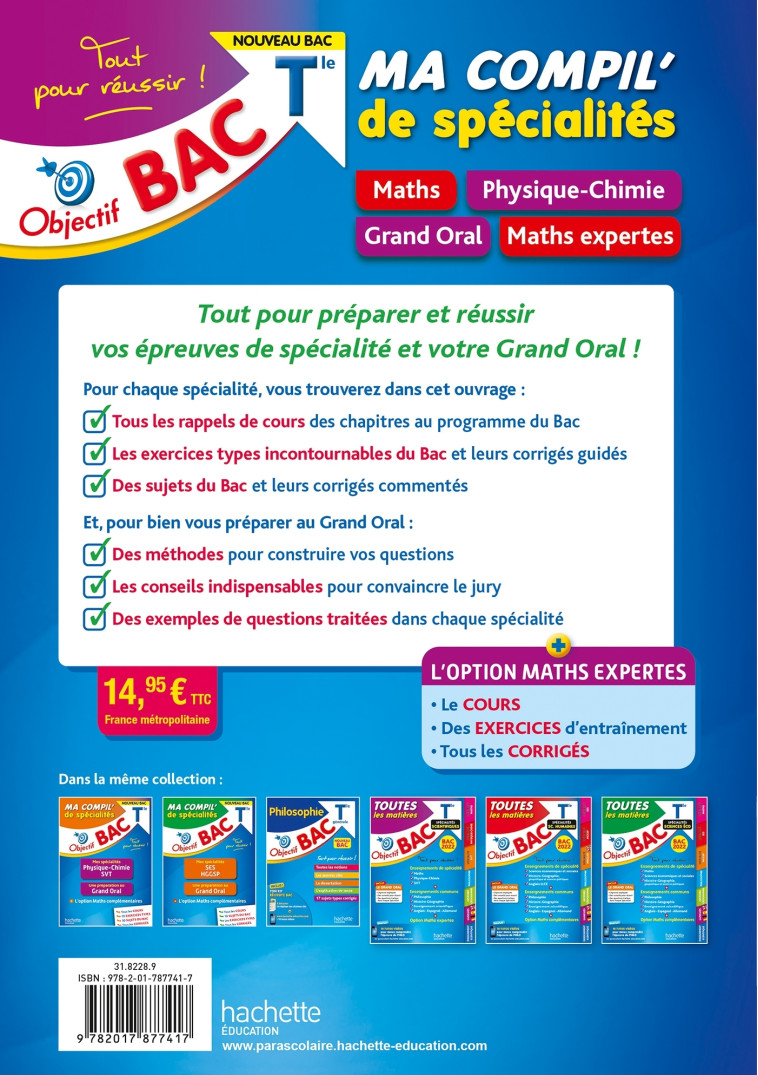 Objectif BAC Tle Ma compil' de spécialités Maths et Physique-Chimie - Eric Barbazo - HACHETTE EDUC