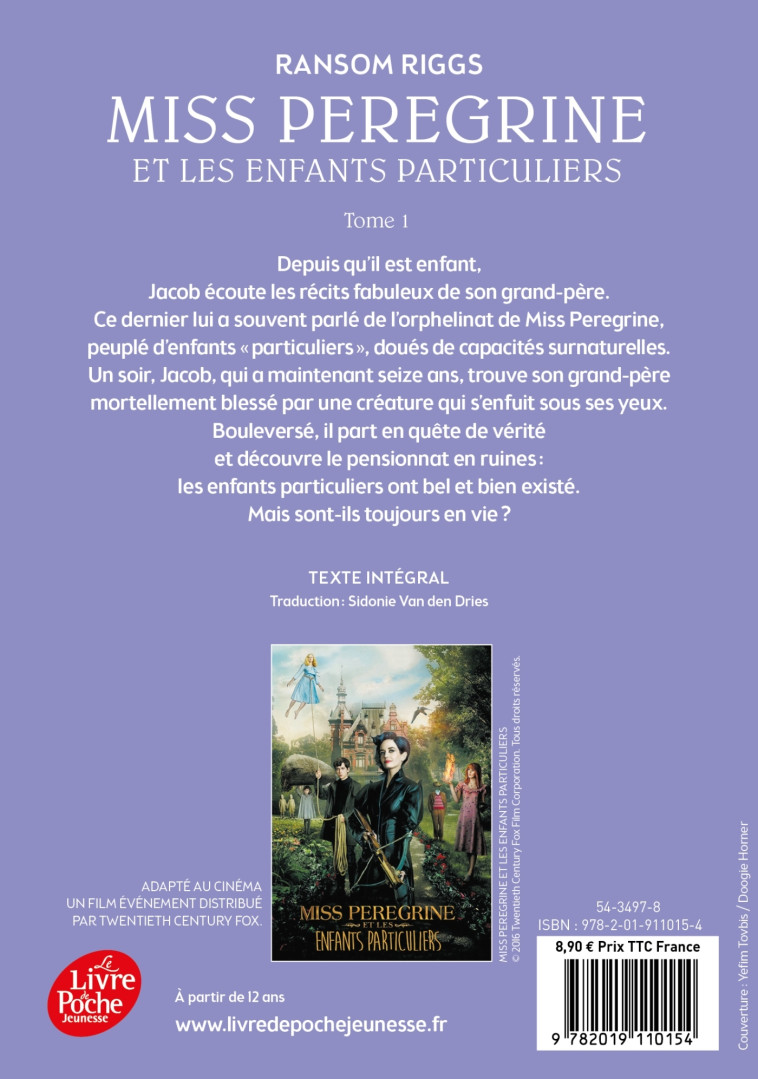 Miss Peregrine et les enfants particuliers - Ransom Riggs - POCHE JEUNESSE