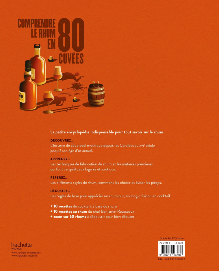 Comprendre le rhum en 80 cuvées - Fabien Humbert - HACHETTE PRAT