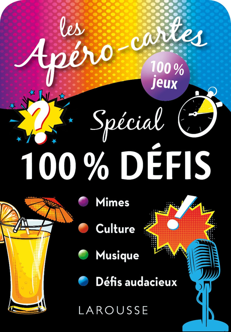 Apéro-cartes 100% défis -  Collectif - LAROUSSE