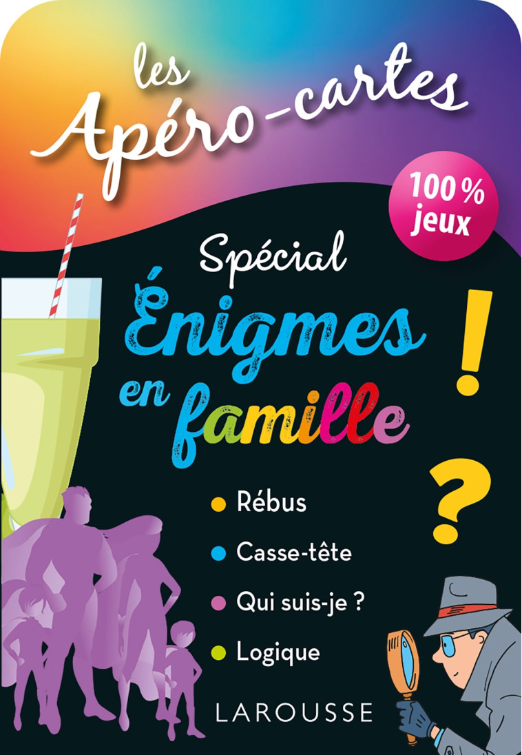 Apéro-cartes énigmes en famille -  Collectif - LAROUSSE