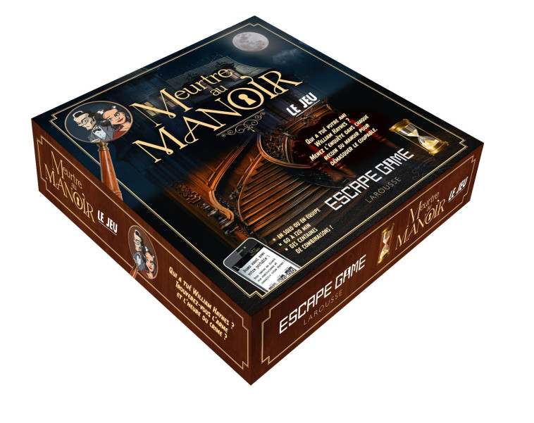 Coffret escape game Meurtre au manoir le jeu -  Collectif - LAROUSSE