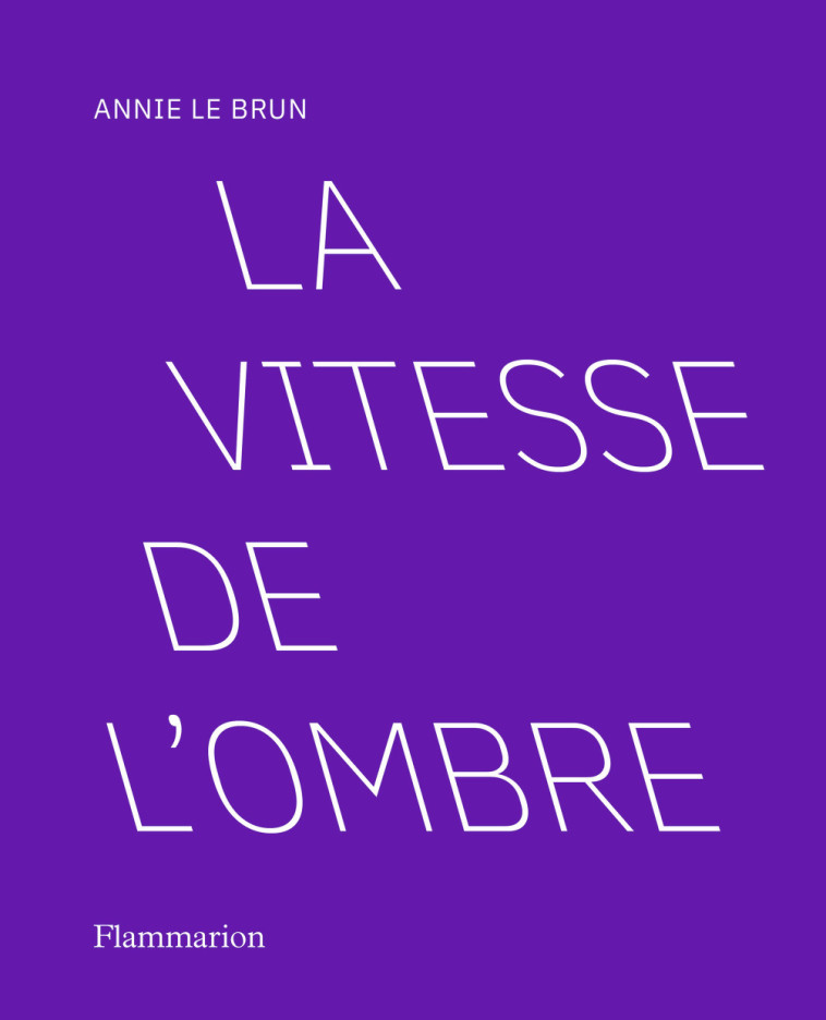 La vitesse de l'ombre - Annie Le Brun - FLAMMARION