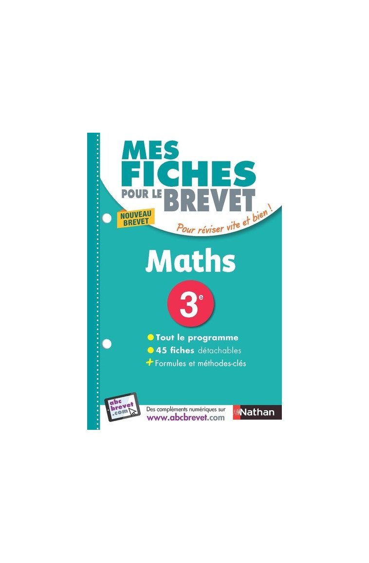 Mes Fiches ABC du Brevet Mathématiques 3e - numéro2 - Cédric Gouygou - NATHAN