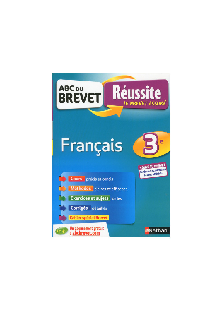 ABC Réussite Brevet Français - 3ème - Nouveau brevet - Cécile de Cazanove - NATHAN