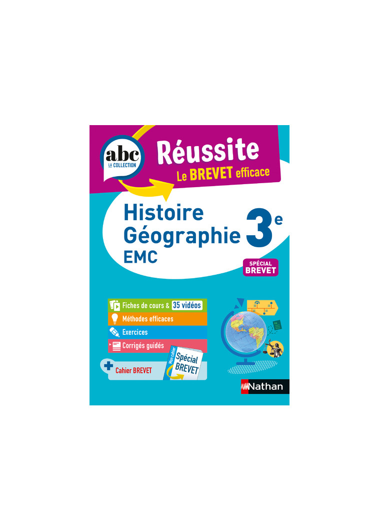 ABC Réussite Histoire-Géo Enseignement moral et civique 3e - Brevet 2023 - Grégoire Pralon - NATHAN