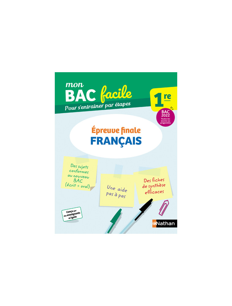 Mon Bac Facile Lycée Français 1re - Emilie Dherin - NATHAN