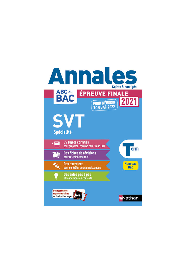 Annales Bac 2021 SVT Term - Corrigé - Christophe Durand - NATHAN