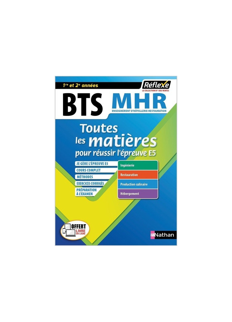 Toutes les matières BTS MHR - Réflexe N° 19 - Pierre Villemain - NATHAN