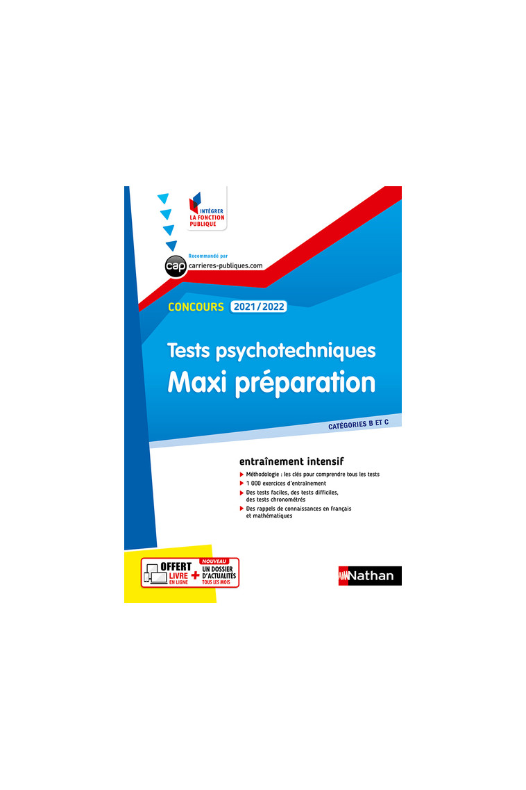 Tests psychotechniques - Maxi préparation - No55 (Intégrer la fonction publique) 2021 - Élisabeth Simonin - NATHAN