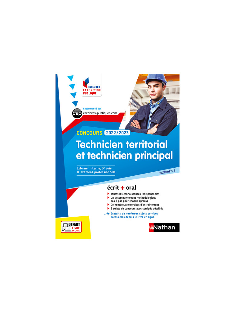 Concours Technicien territorial et technicien principal (IFP) N° 46 - 2022-2023 - Serge Bertrand - NATHAN