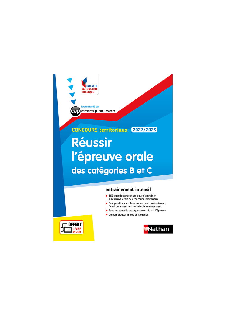 Réussir l'épreuve orale des catégories B et C - Concours territoriaux 2022-2023 - N°51 (IFP) - Fabienne Geninasca - NATHAN