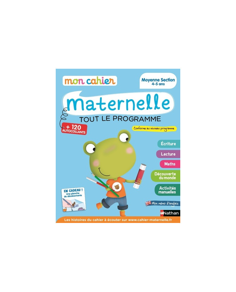 Mon cahier maternelle MS - Nicole Herr - NATHAN