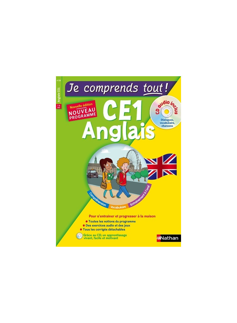 Je comprends tout ! Anglais CE1 + CD Audio inclus - Sandrine Guillore-Chotard - NATHAN