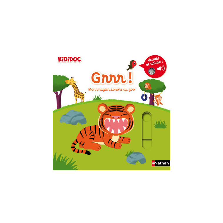 Grrr ! Mon imagier sonore du zoo - Nathalie Choux - NATHAN