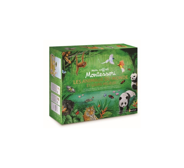 Coffret Montessori: Les animaux du monde et leurs milieux - MH Place - NATHAN