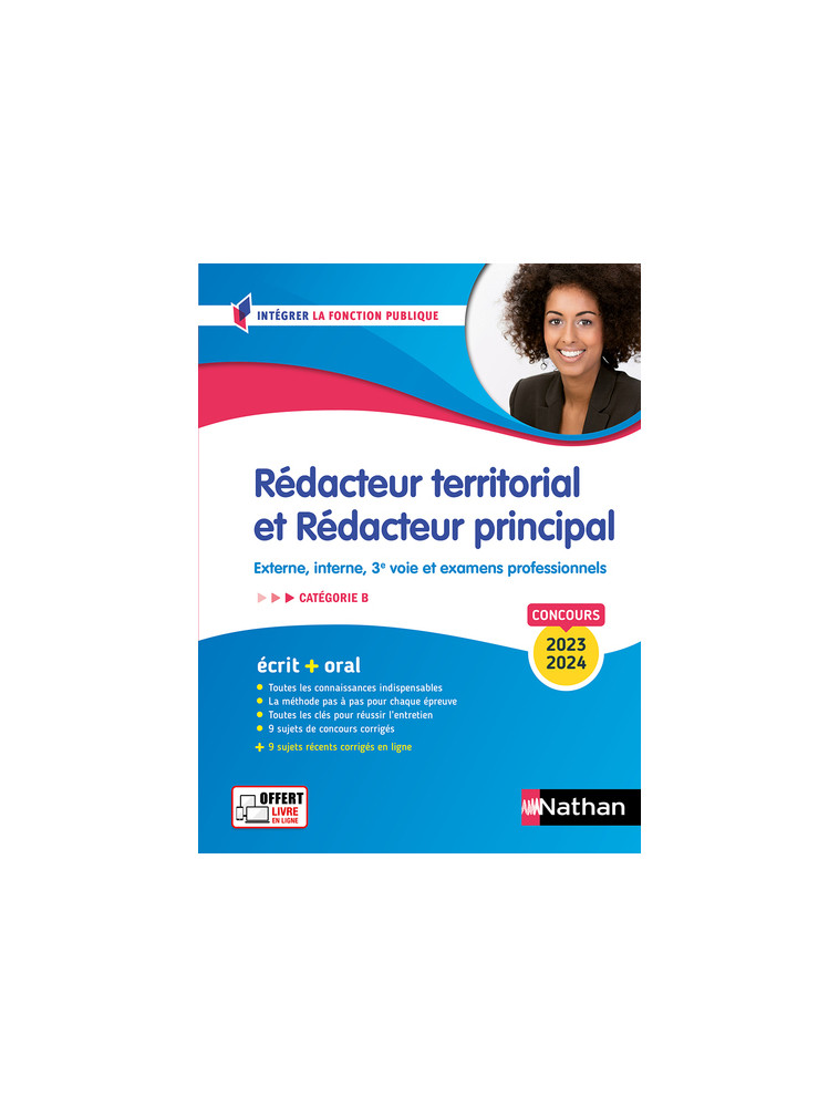 Concours Rédacteur territorial et Rédacteur principal Catégorie B - Concours externe, interne, 3e voie et examens professionnels - N - Pascal Tuccinardi - NATHAN