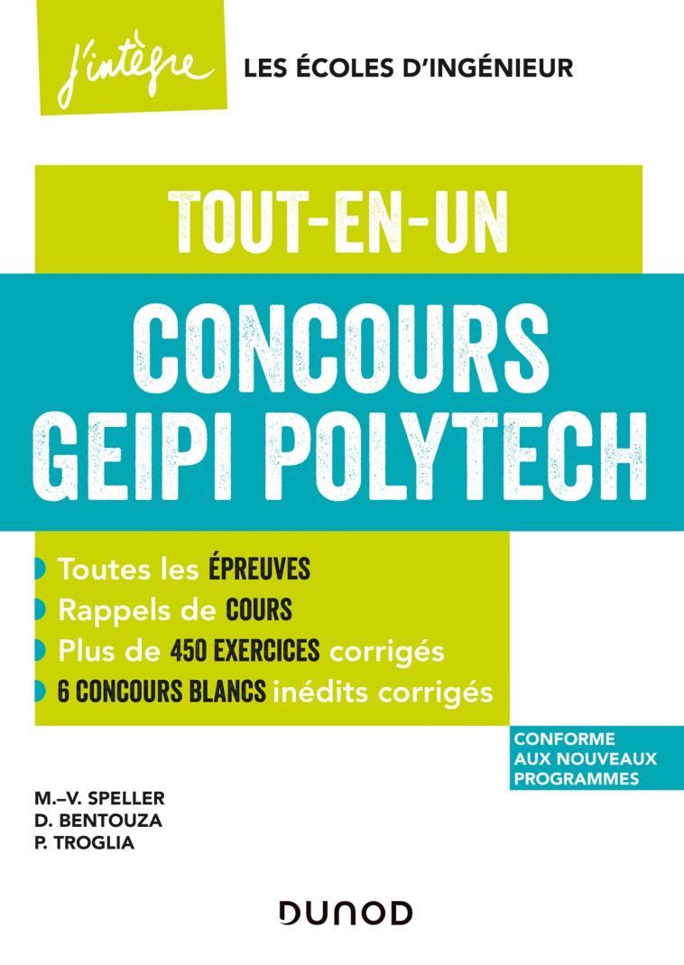 Concours Geipi Polytech - Tout-en-un - 3e éd. - Marie-Virginie Speller - DUNOD