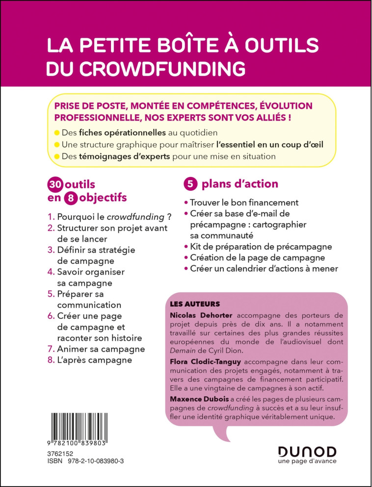 La Petite Boite à outils du Crowdfunding - Nicolas Dehorter - DUNOD